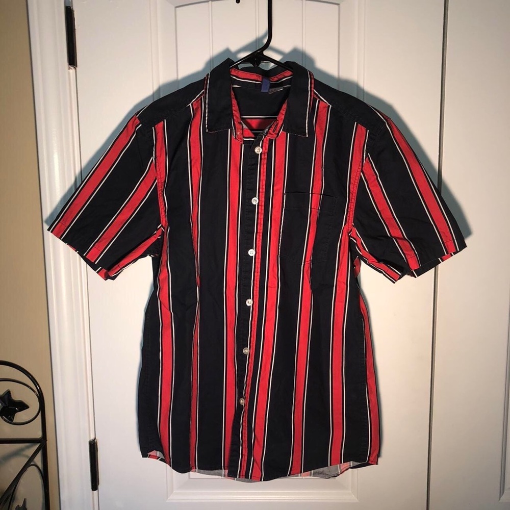 H&M Divided Striped Shirt Dress Tunic Blue Red Perfect shirt dress/Tunic